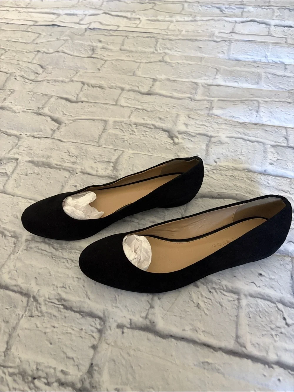 H by Halston Black Suede Women's Ballet Flats